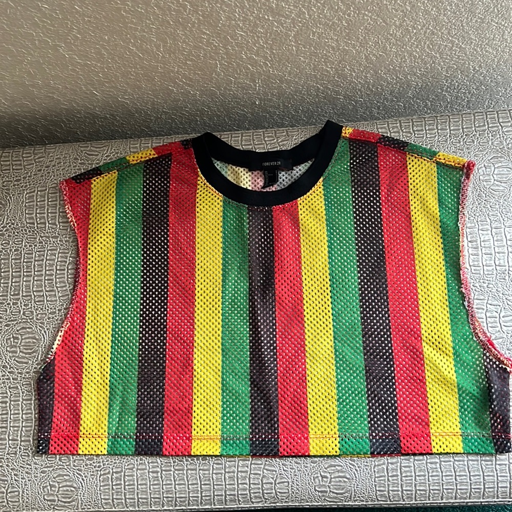 Forever 21 Women’s mesh crop top tank